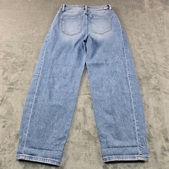 Walker Rose x Risen Jeans Barrel Leg High Rise Women 3/26 Salt Tree Stretch - Picture 13 of 16